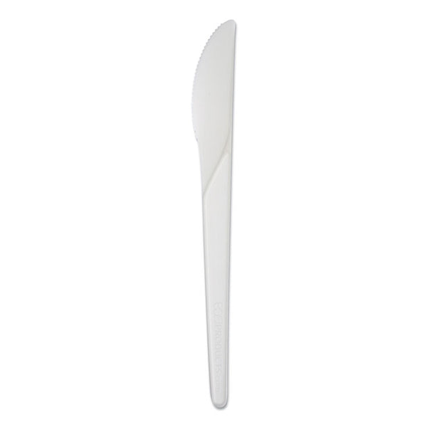 Eco-Products® Plantware Compostable Cutlery, Knife, 6", White, 1,000/Carton (ECOEPS011W)