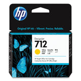 HP HP 712, (3ED69A) Yellow Original Ink Cartridge (HEW3ED69A) Each