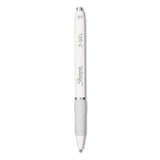 Sharpie® S-Gel™ S-Gel Fashion Barrel Gel Pen, Retractable, Medium 0.7 mm, Black Ink, Pearl White Barrel, Dozen (SAN2126236) 1 Dozen