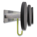 Alba™ Over the Door Coat Hook, Metal and Plastic, 3 Pegs, Black, 20 lb Capacity (ABAPMS3P) Each