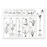 Alba™ Brio Coat Stand, 13.75w x 13.75d x 66.25h, Black (ABAPMBRION) Each