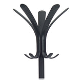 Alba™ CLEO Coat Stand, Stand Alone Rack, Ten Knobs, Steel/Plastic, 19.75w x 19.75d x 68.9h, Black (ABAPMCLEON) Each