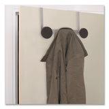 Alba™ Over the Door Coat Hook, Metal and Plastic, 3 Pegs, Black, 20 lb Capacity (ABAPMS3P) Each