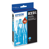 Epson® T822XL220-S (T822XL) DURABrite Ultra High-Yield Ink, 1,100 Page-Yield, Cyan (EPST822XL220S) Each