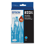 Epson® T822XL220-S (T822XL) DURABrite Ultra High-Yield Ink, 1,100 Page-Yield, Cyan (EPST822XL220S) Each