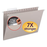 Smead™ TUFF Hanging Folders with Easy Slide Tab, Legal Size, 1/3-Cut Tabs, Steel Gray, 18/Box (SMD64093) Box of 18
