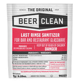 Diversey™ Beer Clean Last Rinse Glass Sanitizer, Powder, 0.25 oz Packet, 100/Carton (DVO90223) Each