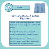 Convoluted Comfort Seat Cushion 18 W X 16 L X 4 D Inch Convoluted Foam (721910_EA) 1/EA