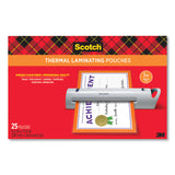 Scotch™ Laminating Pouches, 3 mil, 11.5" x 17.5", Gloss Clear, 25/Pack (MMMTP385625) Pack of 25