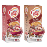 Coffee mate® Liquid Coffee Creamer, Cinnamon/Peppermint/Pumpkin/Vanilla, 0.38oz Mini Cups, 50/PK,4 PK/CT, Ships in 1-3 Business Days (GRR70000093) Case of 4