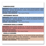 Coffee mate® Liquid Coffee Creamer, Cinnamon/Peppermint/Pumpkin/Vanilla, 0.38oz Mini Cups, 50/PK,4 PK/CT, Ships in 1-3 Business Days (GRR70000093) Case of 4