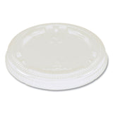 World Centric® PLA Lids for Fiber Cups, 3.1" Diameter x 0.4"h, Clear, Plastic, 1,000/Carton (WORCPLCS9F) Case of 1000