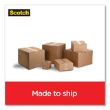 Scotch® Box Lock Shipping Packaging Tape, 1.5" Core with Dispenser, 1.88" x 22.2 yds, Clear, 6/Pack (MMM1956) Pack of 6
