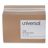 Universal® High-Density Shredder Bags, 40-45 gal Capacity, 100/Box (UNV35946) Case of 100