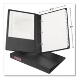 Avery® Legal Durable Non-View Binder with Round Rings, 3 Rings, 1" Capacity, 14 x 8.5, Black, (6400) (AVE06400) Each