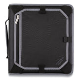 Five Star® Zipper Binder, 3 Rings, 2" Capacity, 11 x 8.5, Black/Gray Accents (MEA29052IT8) Each