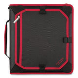 Five Star® Zipper Binder, 3 Rings, 2" Capacity, 11 x 8.5, Black/Red Accents (MEA29052CE8) Each
