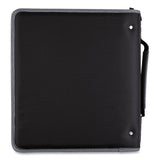 Five Star® Zipper Binder, 3 Rings, 2" Capacity, 11 x 8.5, Black/Gray Accents (MEA29052IT8) Each
