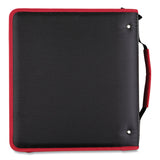 Five Star® Zipper Binder, 3 Rings, 2" Capacity, 11 x 8.5, Black/Red Accents (MEA29052CE8) Each
