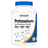 nutricost® Dietary Supplement Potassium Citrate 99 mg Strength Capsule 500 Per Bottle (1270256_BT) 1/BT