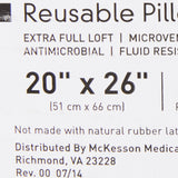 McKesson Bed Pillow 20 X 26 Inch White Reusable (939586_CS) 12/CS