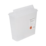 McKesson Prevent® Sharps Container Translucent Base 10-3/4 H X 10-1/2 W X 4-3/4 D Inch Horizontal Entry 1.25 Gallon (855126_EA) 1/EA
