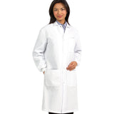 Fashion Seal Uniforms Lab Coat White Medium Knee Length 80% Polyester / 20% Cotton Reusable (481348_EA) 1/EA