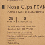 McKesson Nose Clip Foam, Disposable, Blue Plastic For Spirometer (1088134_BG) 25/BG