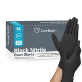 CareStock™ Exam Glove X-Large NonSterile Nitrile Standard Cuff Length Fully Textured Black Not Rated (1230895_CS) 2300/CS