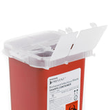 McKesson Prevent® Sharps Container Red Base 6-1/4 H X 4-1/4 W X 4-1/4 D Inch Vertical Entry 0.25 Gallon (855064_EA) 1/EA