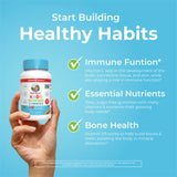 Mary Ruth's® Kids Multivitamin Dietary Supplement Vitamin A / C / D / E 390 mcg - 10 mg - 3 mcg - 4 mg Strength Gummie 60 Per Bottle Fruit Flavor (1271760_EA) 1/EA