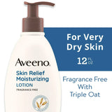 Aveeno® Skin Relief Hand and Body Moisturizer 12 oz. Pump Bottle Unscented Lotion (1228809_EA) 1/EA