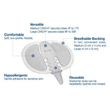 CINCH® Tube Securement Device Medium, 4 to 17 Fr., Silicone (1192941_EA) 1/EA