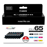 Canon® 4215C007 (CLI-65) Ink, Black/Cyan/Gray/Light Gray/Magenta/Photo Cyan/Photo Magenta/Yellow, 8/Pack (CNM4215C007) Each
