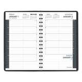 AT-A-GLANCE® Daily Appointment Book with 15-Minute Appointments, One Day/Page: Mon to Sun, 8 x 5, Black Cover, 12-Month (Jan to Dec): 2026 (AAG7080005) Each