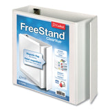 Cardinal® FreeStand Easy Open Locking Slant-D Ring Binder, 3 Rings, 4" Capacity, 11 x 8.5, White (CRD43140CB) Each