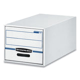 Bankers Box® STOR/DRAWER Basic Space-Savings Storage Drawers, Legal Files, 16.75" x 19.5" x 11.5", White/Blue, 6/Carton (FEL00722) Carton of 6