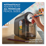 X-ACTO® Model 1675 TeacherPro Classroom Electric Pencil Sharpener, AC-Powered, 4 x 7.5 x 8, Black/Silver/Smoke (EPI1675X) Each
