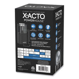 X-ACTO® Model 1799 Powerhouse Office Electric Pencil Sharpener, AC-Powered, 3 x 3 x 7, Black/Silver/Smoke (EPI1799X) Each