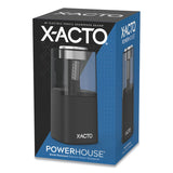 X-ACTO® Model 1799 Powerhouse Office Electric Pencil Sharpener, AC-Powered, 3 x 3 x 7, Black/Silver/Smoke (EPI1799X) Each