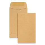Quality Park™ Kraft Coin and Small Parts Envelope, #3, Round Flap, Gummed Closure, 2.5 x 4.25, Brown Kraft, 500/Box (QUA50260) Box of 500