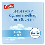 Glad® OdorShield Quick-Tie Small Trash Bags, 4 gal, 0.5 mil, 8" x 18", White, 26 Bags/Box, 6 Boxes/Carton (CLO78812) Case of 156
