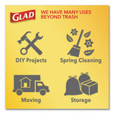 Glad® ForceFlex Kitchen Drawstring Trash Bags, 13 gal, 23.75" x 25.4", White, 120/Box (CLO79158) Box of 120