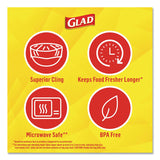 Glad® ClingWrap Plastic Wrap, 200 Square Foot Roll, Clear, 12 Rolls/Carton (CLO00020CT) Case of 12