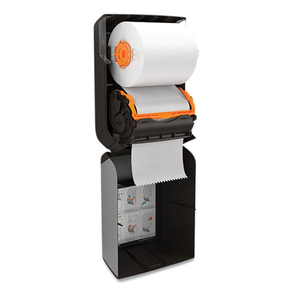 Coastwide Professional™ J-Series Auto-Cut Hardwound Paper Towel Dispenser, 12.32 x 9.34 x 16.67, Black/Metallic (CWZ24405516)