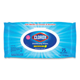 Clorox® Disinfecting Wipes, Easy Pull Pack, 1-Ply, 8 x 7, Lemon Scent, White, 75 Towels/Box, 6 Boxes/Carton (CLO31404) Case of 6