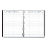 House of Doolittle™ Eight-Person Group Practice Daily Appointment Book, 11 x 8.5, Black Cover, 12-Month (Jan to Dec): 2026 (HOD28102) Set of 2