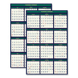 House of Doolittle™ Four Season Erasable Business/Academic Recycled Wall Calendar, 24 x 37, 12-Month(July-June): 2025-26, 12-Month(Jan-Dec): 2026 (HOD391) Each