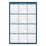 House of Doolittle™ Recycled Yearly Reversible Wall Calendar Non-Laminated, 24 x 37, White/Blue Sheets, 12-Month (Jan to Dec): 2026 (HOD3990) Each