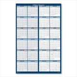 House of Doolittle™ Reversible/Erasable Two-Year Wall Calendar, 24 x 37, Light Blue/Blue/White Sheets, 24-Month: Jan 2026 to Dec 2027 (HOD3964) Each